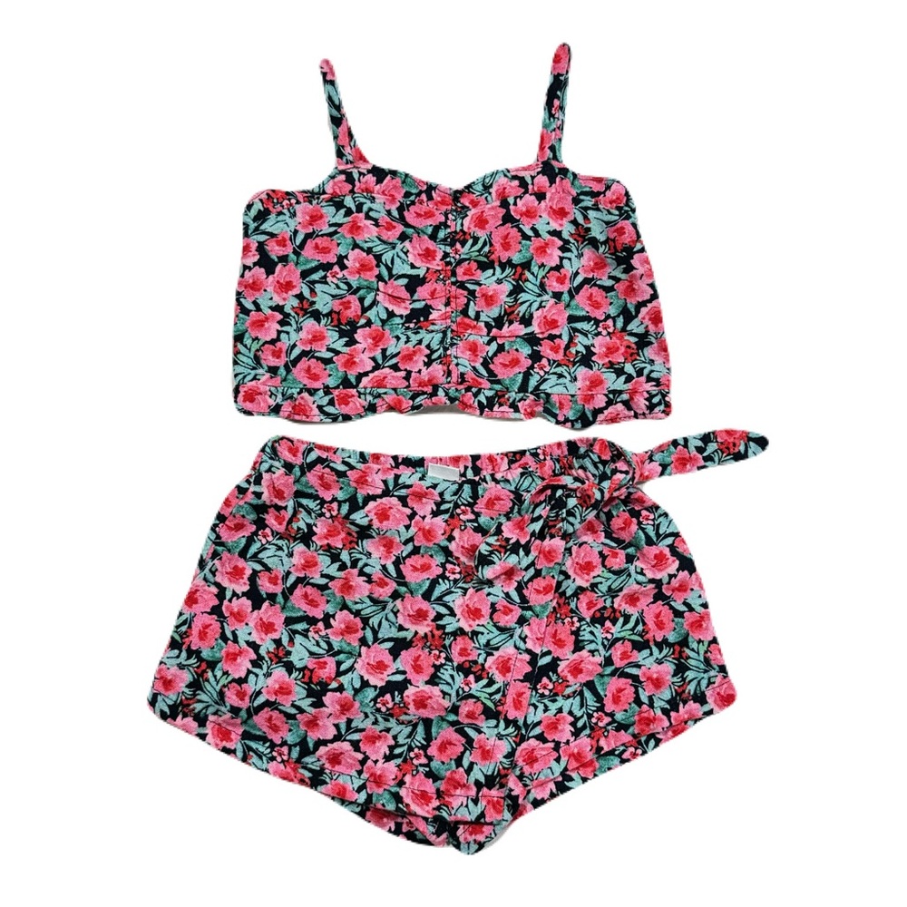 ❤️4 for $20❤️ Old Navy Printed Linen-Blend Ruffle-Trim Cami Top & Skort 18 & 24M